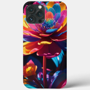 Case-Mate iPhone Case Fleur Technicolore avec teintes de néon