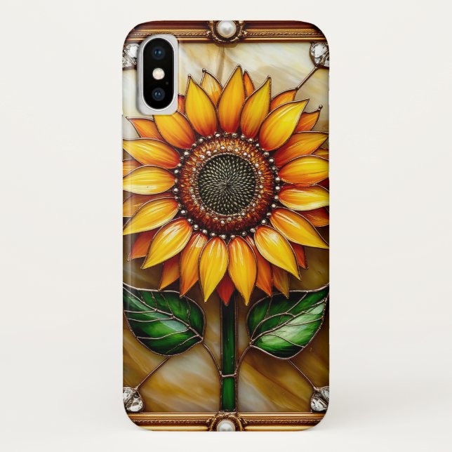 Coques Case-Mate iPhone Fleur Vibrante Encadrée avec Ornement (Dos)