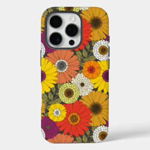 Coque iPhone 16 Pro fleur vintage
