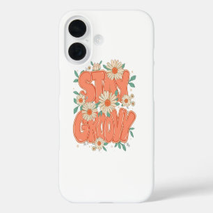 Coque Pour iPhone 16 Fleur vintage et graphique de marguerite