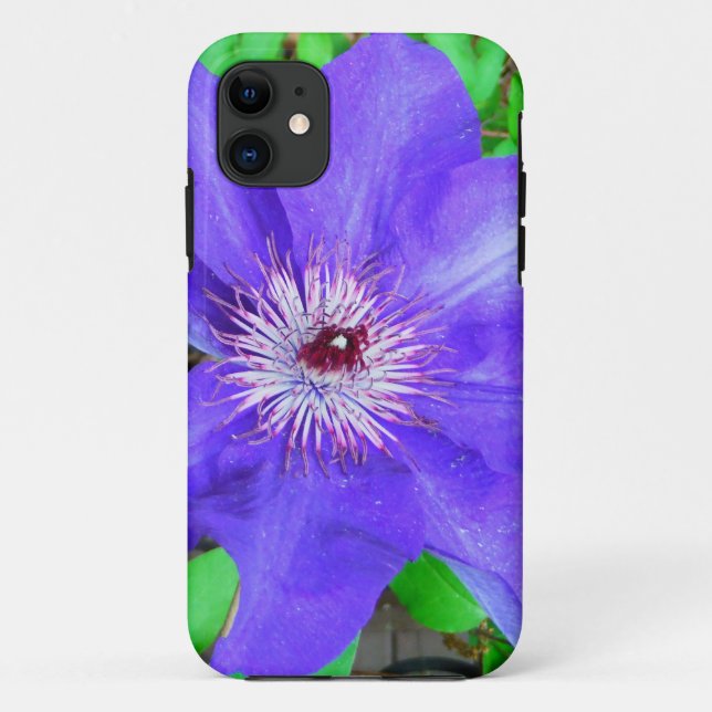 Coques Case-Mate iPhone Fleur violette Clematis (Dos)