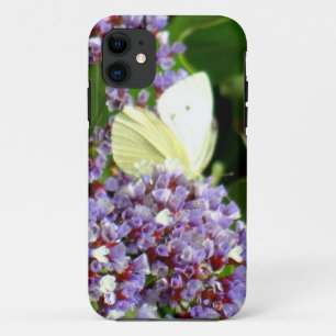 Coque iPhone 11 Fleur violette et papillon