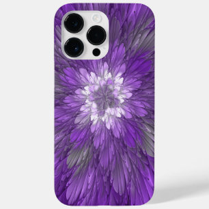 Coque Case-Mate iPhone Fleur Violette Psychedelique Art Fractal Abstrait