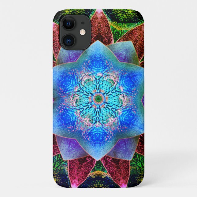 Coques Case-Mate iPhone Fleur virtuelle bleu rustique ou lugubre (Dos)