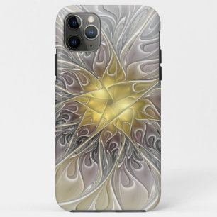 Case-Mate iPhone Case Fleurir Avec Or Moderne Fleur Abstraite Fractale