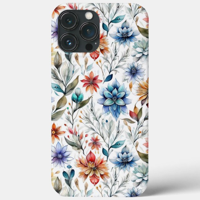 Coques Case-Mate iPhone Fleurs à l'aquarelle (Verso)