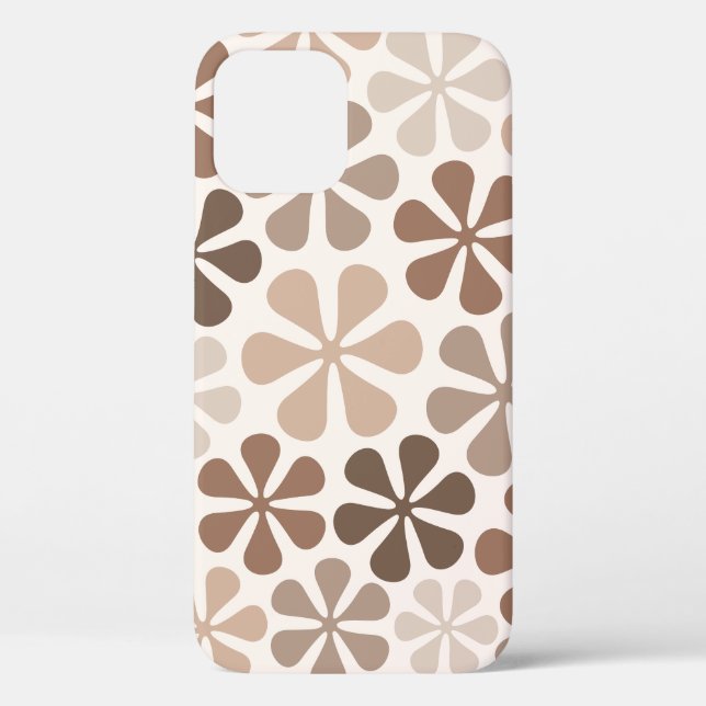 Coques Case-Mate iPhone Fleurs Abstraites (B) Crème Brown de Taupe (Verso)