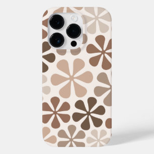 Coque Case-Mate iPhone Fleurs Abstraites (B) Crème Brown de Taupe