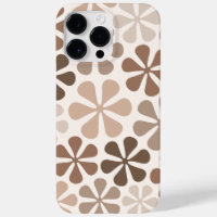 Fleurs Abstraites (B) Crème Brown de Taupe