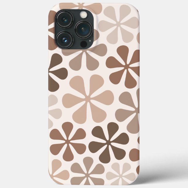 Coques Case-Mate iPhone Fleurs Abstraites (B) Crème Brown de Taupe (Verso)