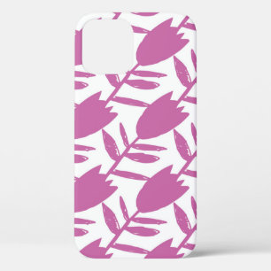 Case-Mate iPhone Case Fleurs Abstraites bleues roses motif transparent s