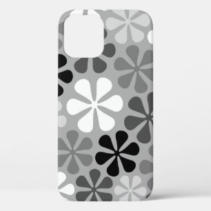 Case-Mate iPhone Case Fleurs Abstraites Gris noir blanc