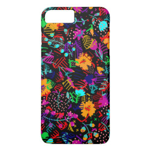 Case-Mate iPhone Case Fleurs abstraites noires mignonnes