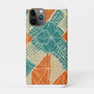 Case-Mate iPhone Case Fleurs abstraites sarcelle, orange et chamois