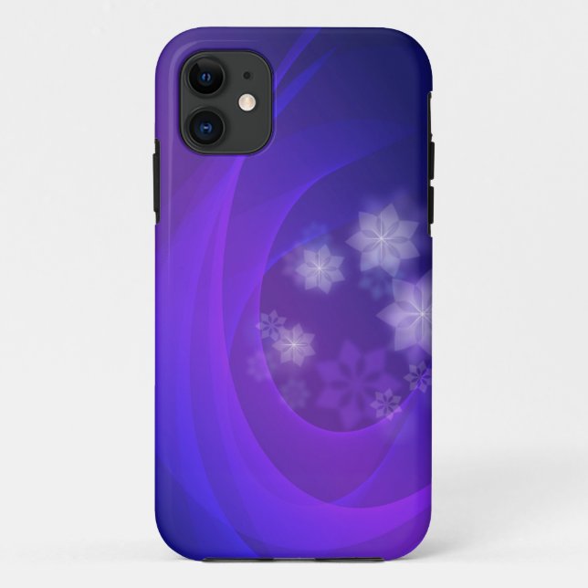 Coques Case-Mate iPhone Fleurs Abstraites sur Arrière - plan Indigo plié (Dos)