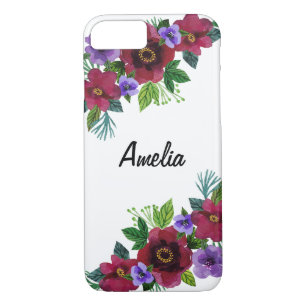 Case-Mate iPhone Case Fleurs aquarelle brillante romantique couronne flo
