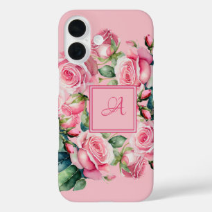 Coque Pour iPhone 16 Fleurs Aquarelles aux Fleurs Rougissantes