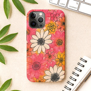 Case-Mate iPhone Case Fleurs aquarelles colorées délicates et amusantes