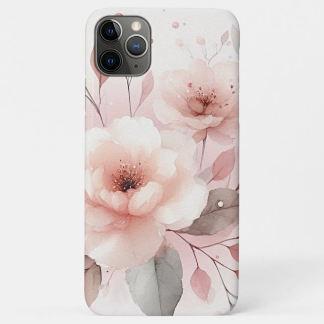 Coques Case-Mate iPhone Fleurs aquarelles délicates et sophistiquées (Dos)