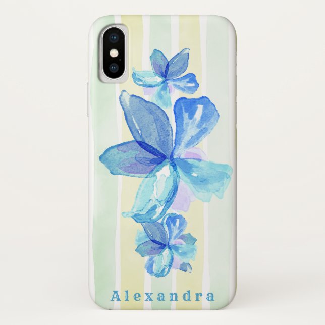 Coques Case-Mate iPhone Fleurs aquarelles personnalisées (Dos)