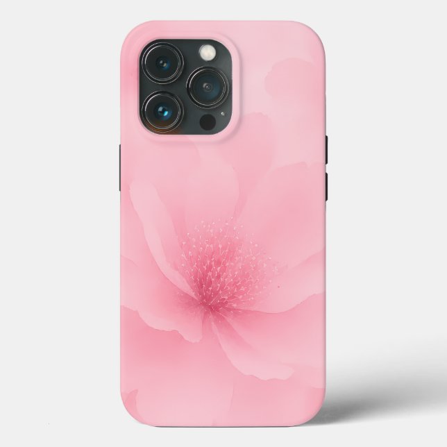 Coques Case-Mate iPhone Fleurs aquarelles rose tendre (Verso)