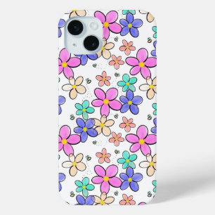 Coque Case-Mate iPhone fleurs arc-en-ciel colorées lumineuses abeilles bo