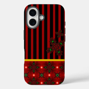 Coque Pour iPhone 16 Fleurs Artdeco dans le style rétro