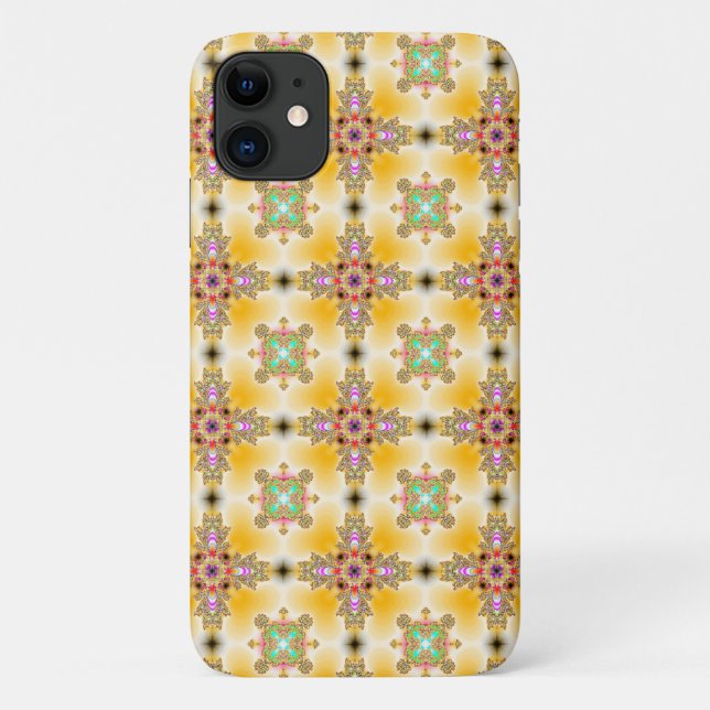 Coques Case-Mate iPhone Fleurs Artdeco dans le style rétro (Dos)