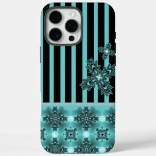 Coque iPhone 16 Pro Max Fleurs Artdeco dans le style rétro