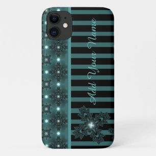 Case-Mate iPhone Case Fleurs Artdeco en style Rétro, Ajouter votre nom