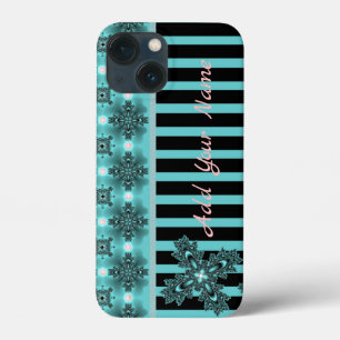 Case-Mate iPhone Case Fleurs Artdeco en style Rétro, Ajouter votre nom