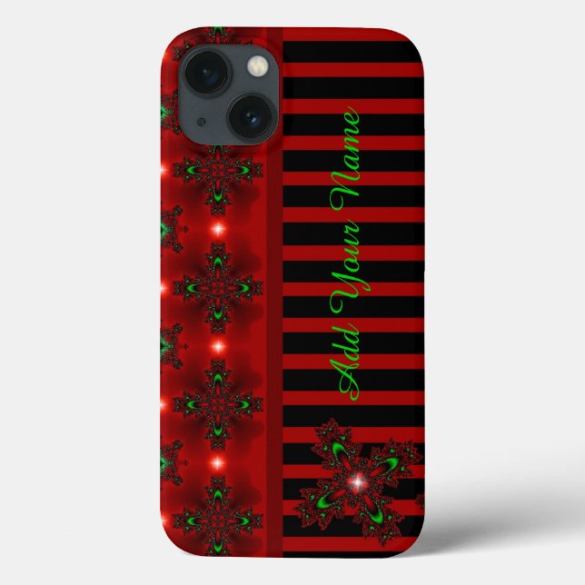 Coques Case-Mate iPhone Fleurs Artdeco en style Rétro, Ajouter votre nom (Verso)
