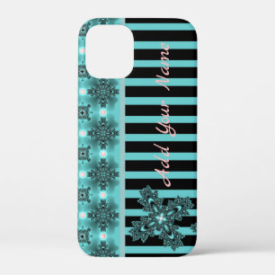 Case-Mate iPhone Case Fleurs Artdeco en style Rétro, Ajouter votre nom