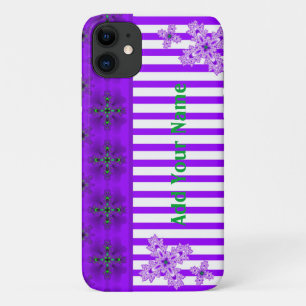 Case-Mate iPhone Case Fleurs Artdeco en style Rétro, Ajouter votre nom