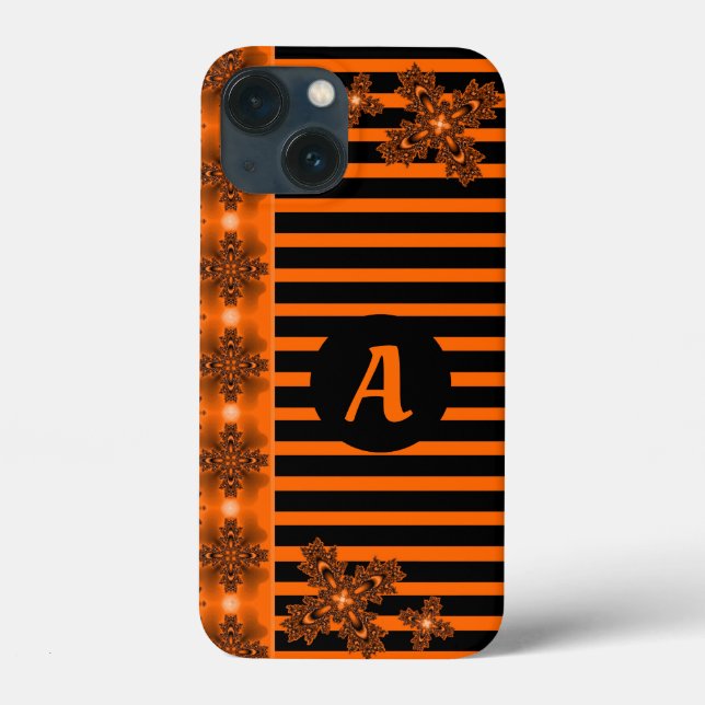 Coques Case-Mate iPhone Fleurs Artdeco en style rétro avec monogramme (Verso)