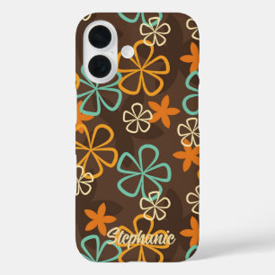 Coque Pour iPhone 16 Fleurs atomiques - Fleurs modernes du milieu du si