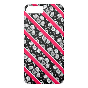 Coque Case-Mate iPhone Fleurs blanches blanches roses mignonnes rayures