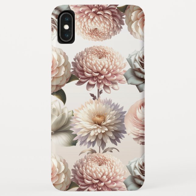 Coques Case-Mate iPhone Fleurs Blanches Crèmeuses Rose Pêche (Dos)
