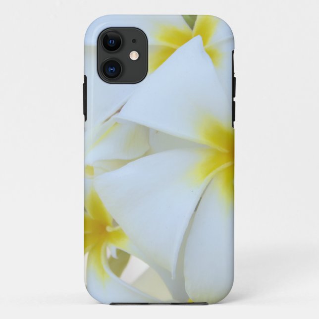 Coques Case-Mate iPhone Fleurs blanches de Plumeria (Dos)