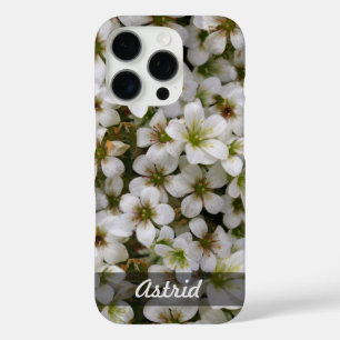 Coque iPhone 16 Pro Fleurs blanches douces botaniques Photo n'importe 