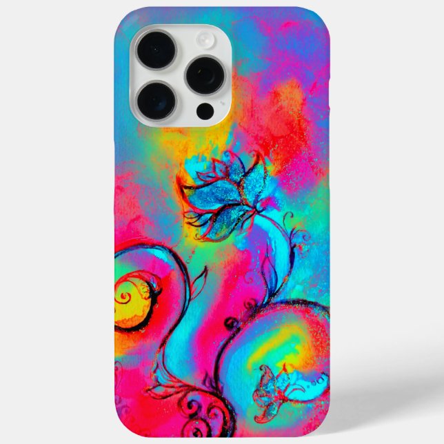 Coques Case-Mate iPhone FLEURS BLANCHES, FLEUVES Florales Bleues Jaunes Ro (Verso)