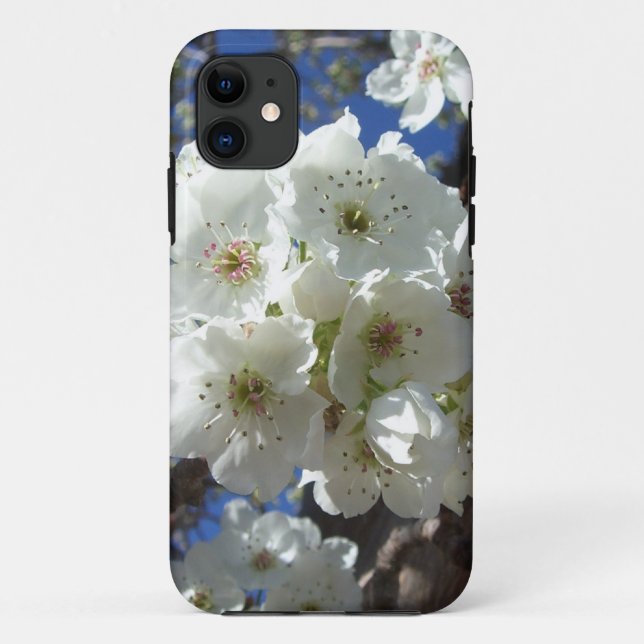 Coques Case-Mate iPhone Fleurs blanches I Poirier ornemental (Dos)