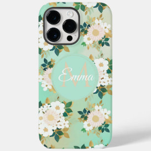Coque Case-Mate iPhone Fleurs blanches romantiques Conception de l'aquare