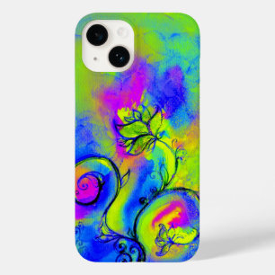 Coque Case-Mate iPhone FLEURS BLANCHES rose jaune vert violet