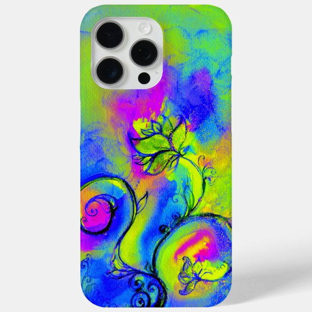 Coques Case-Mate iPhone FLEURS BLANCHES rose jaune vert violet (Verso)