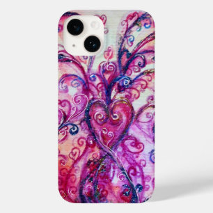 Coque Case-Mate iPhone FLEURS BLANCHES rose vif violet rouge violet