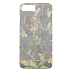 Coque iPhone 7 Plus Fleurs blanches sur l'arrière - plan de papier