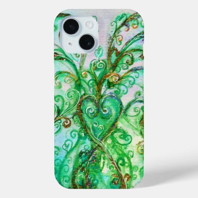 Coques Case-Mate iPhone FLEURS BLANCHES vert turquoise clair blanc (Verso)