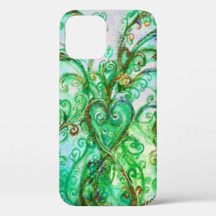 Etui iPhone Case-Mate FLEURS BLANCHES vert turquoise clair blanc