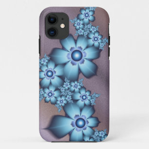 Coques Pour iPhone Fleurs bleues